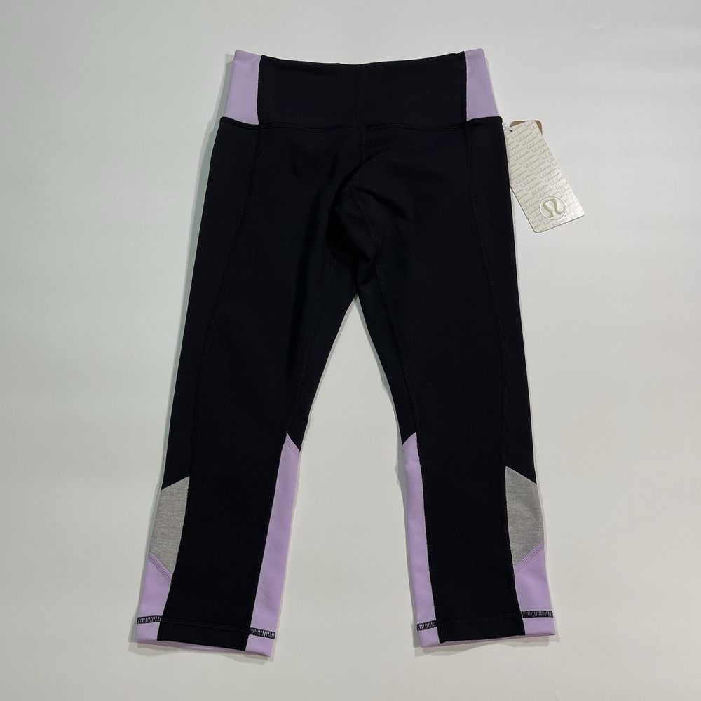 New Lululemon Embody Crop *Full-On Luon W6C01S Womens Size 4 Gym Pilates